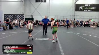88 lbs Semis (4 Team) - Andrew Uszenski, 84 Athletes vs Logan Worth, Mat Warriors Red