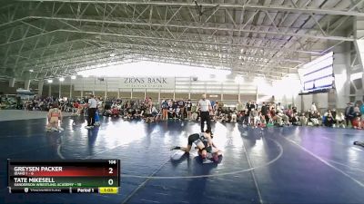 106 lbs Round 2 (4 Team) - Greysen Packer, Idaho 1 vs Tate Mikesell, Sanderson Wrestling Academy