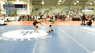 120 lbs Consolation - Darion Johnson, OR vs Preston Bubash, PA
