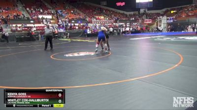 235 lbs Quarterfinal - Kenya Goss, Norton Community HS vs Whitley Cox-Halliburton, LaCygne-Prairie View