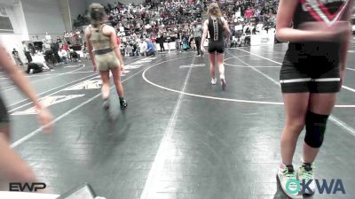 105 lbs 3rd Place - Aaliyah Coombes, Wyandotte Youth Wrestling vs Joely Hunt, Vian Wrestling Club