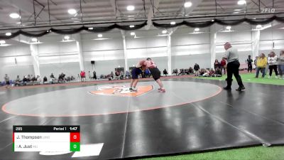 285 lbs Quarterfinal - Andrew Just, Marian University (IN) vs Jay Thompson, Indianapolis