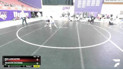 87 lbs Quarterfinal - Traevon Ducking, IN vs Rex Lancaster, WI