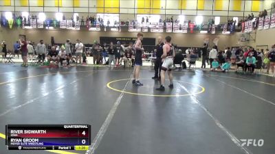144 lbs Quarterfinal - River Sigwarth, Iowa vs Ryan Groom, Moyer Elite Wrestling
