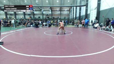 135 lbs Cons. Sub-semis - Emily Stone, Hermiston vs Sarai Cortez, Gilroy Hawks