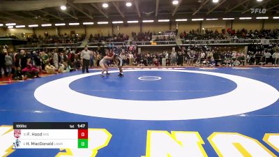 185 lbs Round Of 16 - Fiona Hood, Norwich Free Academy vs Hillary MacDonald, Lawrence