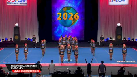 The California All Stars - Livermore - Black Ops [2026 L6 Senior Medium Coed Semis] 2026 The Cheerleading Worlds