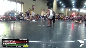 215 lbs Round 2 Champ & Wb (32 Team) - Ameer Hasty, Jr, Team Rich Habits White vs Clifford Wilford, MF Army