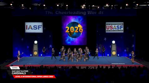 East Coast Allstars - Cardinals [2026 L5 International Open Large Coed Semis] 2026 The Cheerleading Worlds