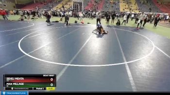 97-103 lbs Round 1 - Max Millage, IA vs Sehej Mehta, TX