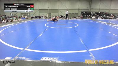 160 lbs Rr Rnd 1 - Callie Cigarroa, Super Girls K-6 Red vs Joslyn Cheney, Aztec Lady Warriors K-6
