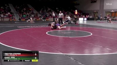 197 lbs Finals (2 Team) - Kasey Gish, Wisconsin-La Crosse vs Treyten Steffen, Cornell College