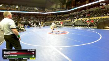 120 Class 1 lbs Cons. Round 2 - Drake Schmidt, Versailles vs Carter Dumas, Adrian