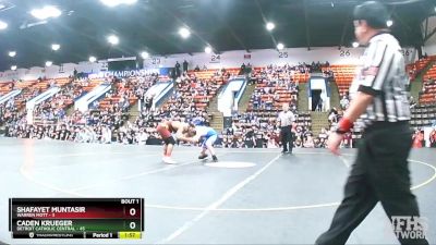 165 lbs Quarterfinals (8 Team) - Caden Krueger, Detroit Catholic Central vs Shafayet Muntasir, Warren Mott