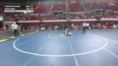 132 lbs Round 4 - 3rd Wb (16 Team) - Brady Webb, Comal Pieper vs Christian Casarez, Amarillo Caprock