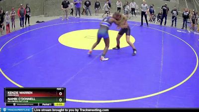 110 lbs Quarterfinal - Kenzie Warren, Fern Ridge vs Nambi O`Donnell, Hillsboro Mat Club