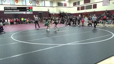 JV-15 lbs 3rd Place Match - Savannah Hopcus, Cedar Rapids Kennedy vs Alyssa Kriener, Linn-Mar