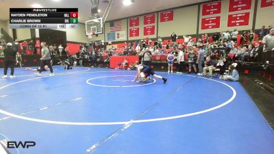 132 lbs Consi Of 16 #1 - Hayden Pendleton, Hilldale vs Charlie Brown, Bartlesville