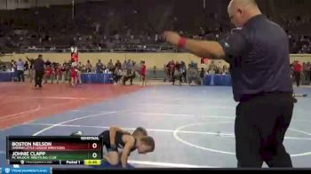 52 lbs Semifinal - Boston Nelson, Harrah Little League Wrestling vs Johnie Clapp, PC Wildcat Wrestling Club