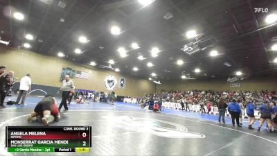 155 lbs Cons. Round 3 - Monserrat Garcia Mendez, San Luis Obispo vs Angela Melena, Nipomo