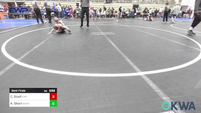 43 lbs Semifinal - Cash Scott, Cowboy Wrestling Club vs Kolter Short, Newkirk Takedown Club