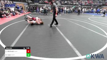 92 lbs Quarterfinal - Cam Whitnah, Harrah Little League Wrestling vs Kayson Cain, Morrison Takedown Club