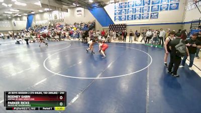 210 lbs Semifinal - Rodney Sabin, Uintah Jr High Wrestling vs Parker Ricks, Ridgeline Riverhawks