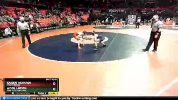 1A 106 lbs Cons. Round 3 - Kaiden Richards, Murphysboro vs Aiden Larsen, Yorkville (Christian)