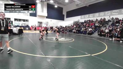 130 lbs Semifinal - Sanai Villagran, Centennial (Corona) vs Madeline Merideth, Cerritos