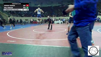 123 lbs Consi Of 32 #2 - Joshua Vashus, Bartlesville JH vs Will Fiddler, Pryor Tigers Wrestling