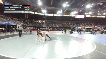 120 lbs Champ. Round 3 - Gracie Price, Thunder Ridge vs Rosy Weatherspoon, Fruitland