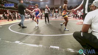 110 lbs Semifinal - Miles Allen, Barnsdall Youth Wrestling vs Knox Wright, Collinsville Cardinal Youth Wrestling