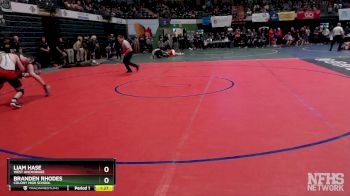 160 lbs Quarterfinal - Branden Rhodes, Colony High School vs Liam Hase, West Anchorage