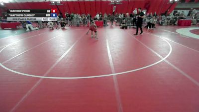 126 lbs 3rd Place Match - Mathew Prine, Immortal Athletic WC vs Matthew Quigley, Michigan Premier