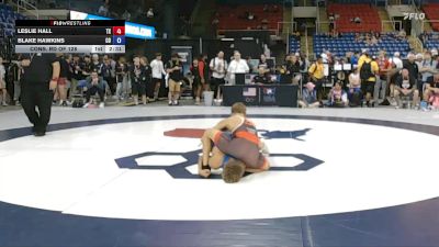 120 lbs Cons. Rd Of 128 - Leslie Hall, TX vs Blake Hawkins, CO