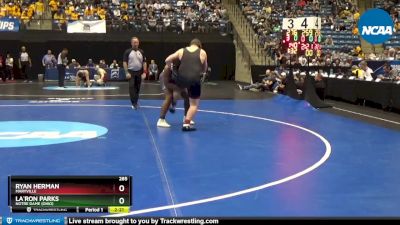 285 lbs Cons. Round 3 - La`Ron Parks, Notre Dame (Ohio) vs Ryan Herman, Maryville