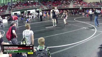 90 lbs Champ. Round 1 - Zayd Wortmann, League Of Heroes Wrestling Club vs Tayten McKenzie, Syracuse Mat Club