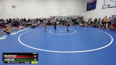 83-85 lbs Round 3 - Daniel Nix, CY Middle School vs Dillon Kelly, McCormick Jr. High