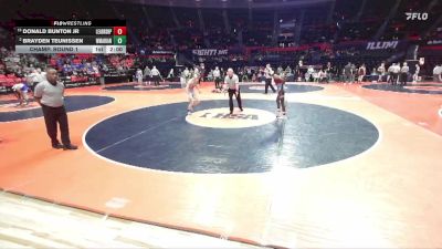 1A 120 lbs Champ. Round 1 - Donald Bunton Jr, Chicago (Perspectives/Leadership) vs Brayden Teunissen, Woodstock (Marian)