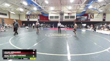 165 lbs Quarterfinal - Isaac Romero-martinez, Modesto College vs Julian Hernandez, Chabot College