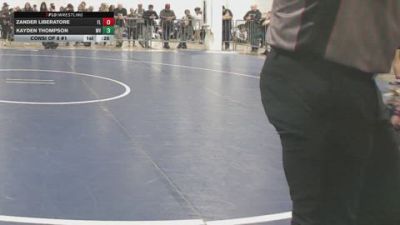 70 lbs Consi Of 8 #1 - Zander Liberatore, FL vs Kayden Thompson, WV
