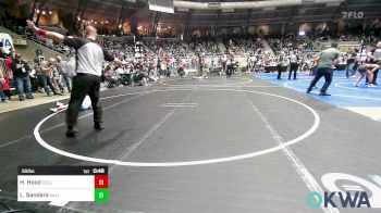 55 lbs Consolation - Hudson Hood, Collinsville Cardinal Youth Wrestling vs Lincoln Sanders, Sallisaw Takedown Club