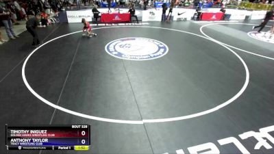 53 lbs Quarterfinal - Timothy Iniguez, Golden Hawks Wrestling Club vs Anthony Taylor, Tracy Wrestling Club