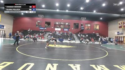 160 lbs Quarterfinal - Elaina Pollock, Mount Olive vs Chaniah Bernier, Frostburg State