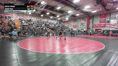 130 lbs Champ. Round 2 - Angie Paz, Ramona vs Sofia Tovar, Murrieta Valley