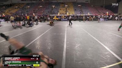 157 lbs 2nd Wrestleback (16 Team) - Johnny Lovett, Central Michigan vs Logan Cravatas, Ohio