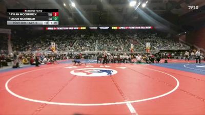 4A-113 lbs 1st Place Match - Rylan McCormick, Thunder Basin vs Izaius McDonald, Cheyenne East