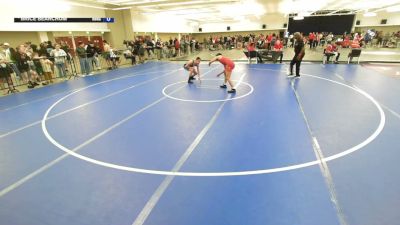 61 lbs Cons. Quarters - Joseph Garcia, Arreola Wrestling Club (AWC) vs Brice Bearchum, Red Bluff High School Wrestling