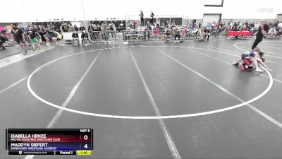 62 lbs Round 2 - Isabella Henze, Milton Monsters Wrestling Club vs Maddyn Siefert, Sarbacker Wrestling Academy