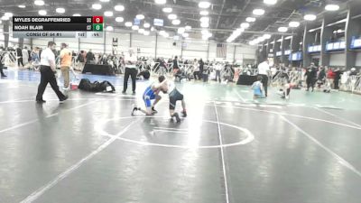 106 lbs Consi Of 64 #1 - Myles DeGraffenried, SC vs Noah Blair, CT